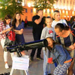 In 1609, Galileo Galilei first pointed a telescope at the sky and began telescopic astronomy